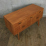 Petite Vintage Teak Lowline Chest of Drawers / Sideboard