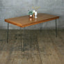 Reclaimed Teak School Table with Hairpin Legs