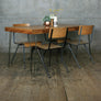 Reclaimed Teak School Table with Hairpin Legs