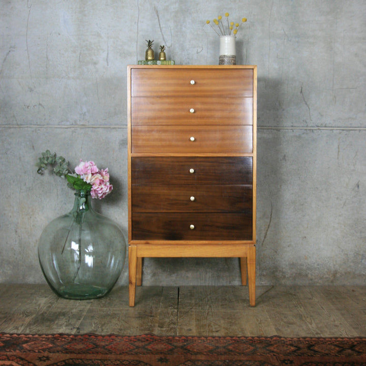 vintage_mid_century_uniflex_walnut_tallboy_chest_of_drawers