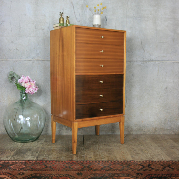 vintage_mid_century_uniflex_walnut_tallboy_chest_of_drawers