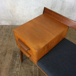 Vintage Chippy Heath Teak Telephone Seat