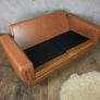 Midcentury Danish Two Seater Tan Leather Sofa