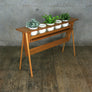 Mid Century Oak Plant Stand Display #1