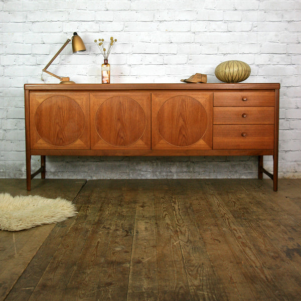 Mid Century Teak Nathan Circles Sideboard