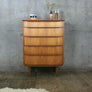 Vintage Mid Century Teak Tallboy Chest of Drawers