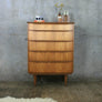Vintage Mid Century Teak Tallboy Chest of Drawers