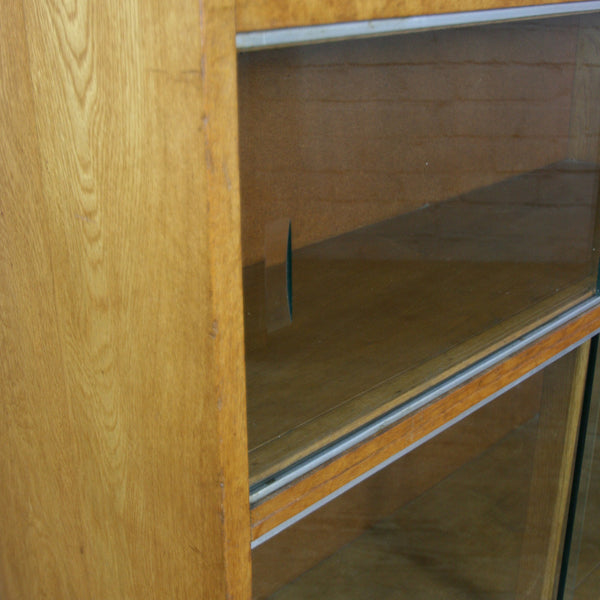 Vintage Oak Sectional Glazed Storage / Shop Display Cabinet / Bureau
