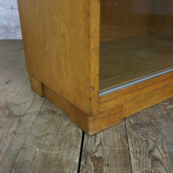 Vintage Oak Sectional Glazed Storage / Shop Display Cabinet / Bureau