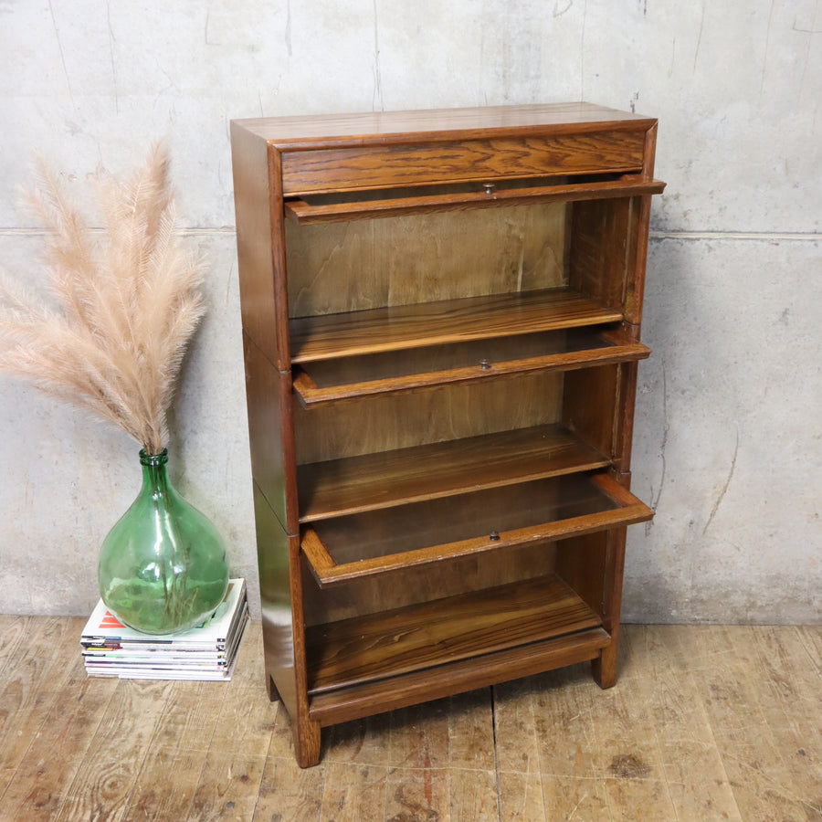 vintage_oak_antique_barristers_bookcase_stacking