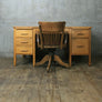 Vintage Oak Swivel Desk Chair