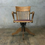 Vintage Oak Swivel Desk Chair