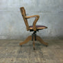 Vintage Oak Swivel Desk Chair