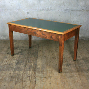 Large Vintage Rustic Oak Desk