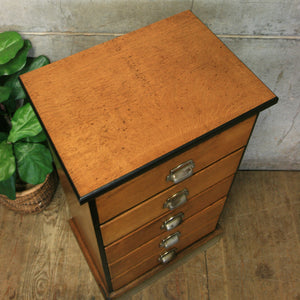 vintage_antique_oak_shop_museum_chest_of_drawers