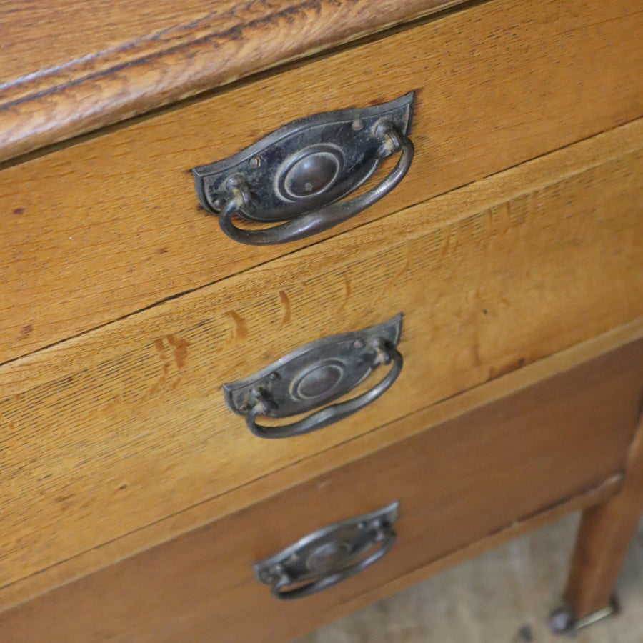 vintage_oak_antique_vanity_unit_chest_of_drawers