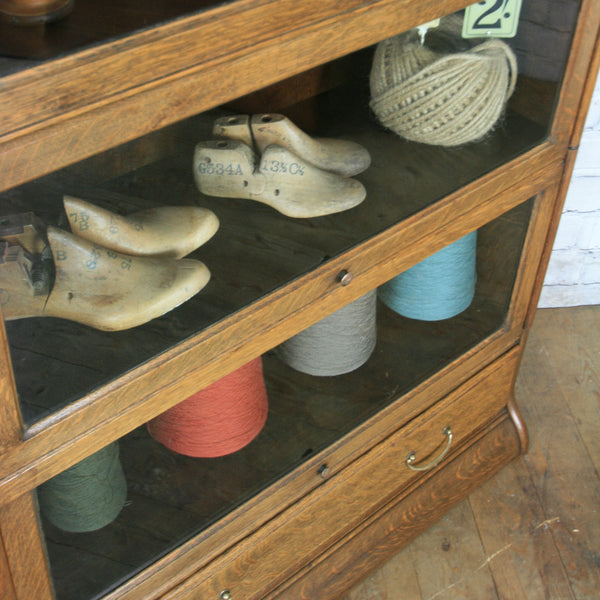 Vintage Oak Solicitors Sectional Bookcase
