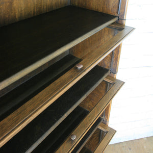 Vintage Oak Solicitors Sectional Bookcase