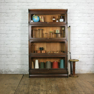 Vintage Oak Barristers Sectional Bookcase