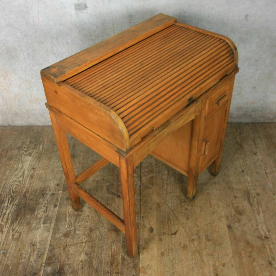 vintage_oak_childs_school_desk_&_chair