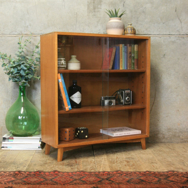 vintage_oak_display_cabinet_bookcase