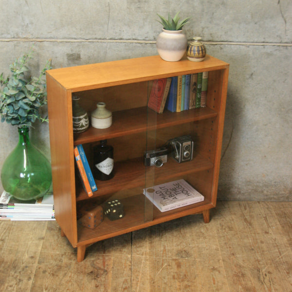 vintage_oak_display_cabinet_bookcase