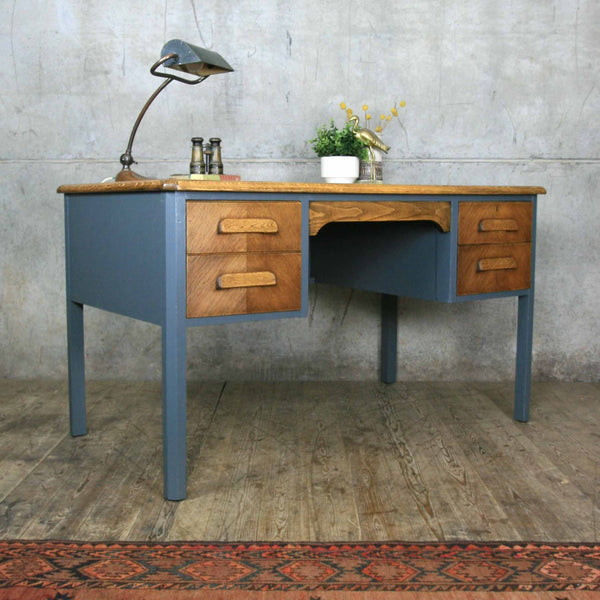 vintage_oak_farrow_&_ball_abbess_school_teacher_desk.2
