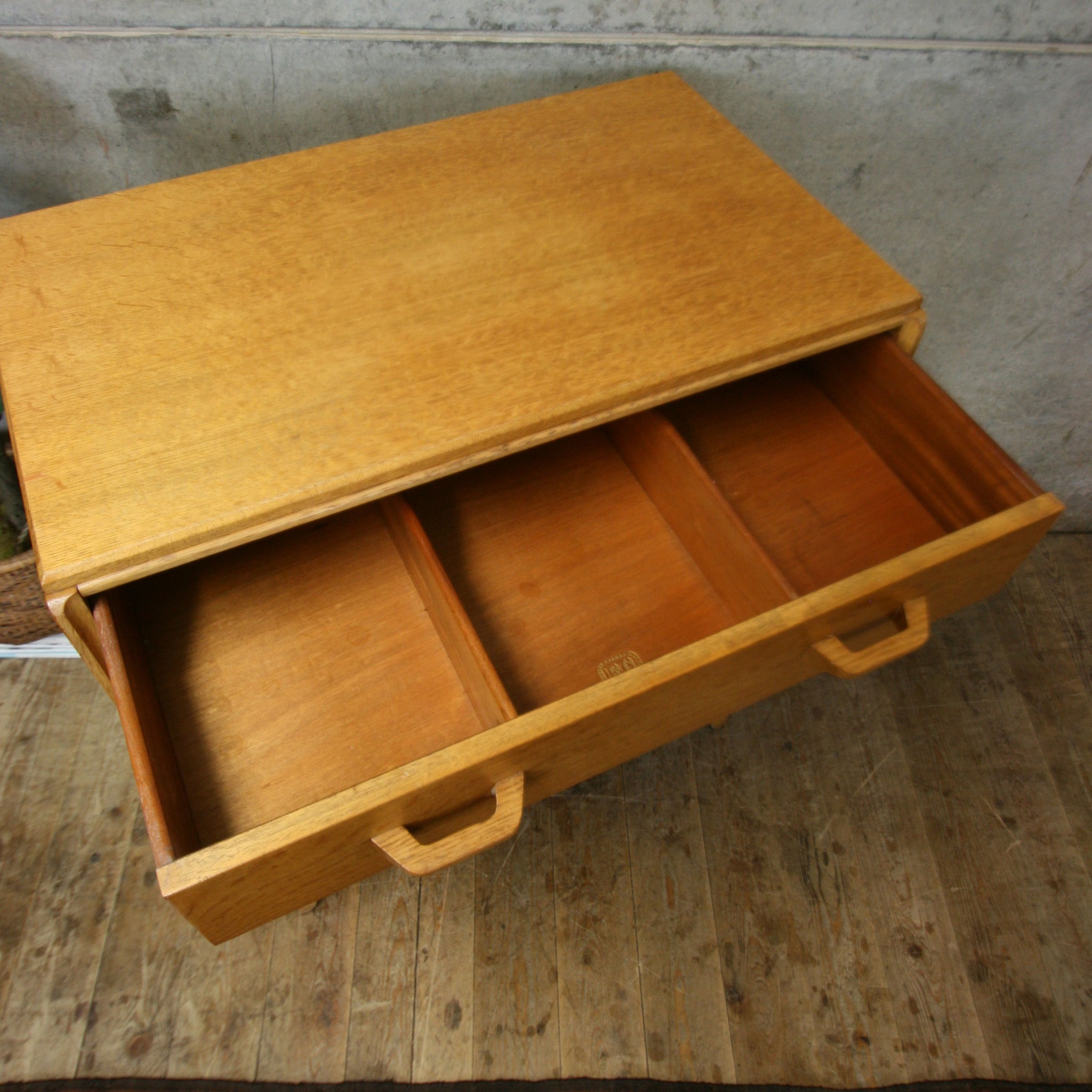 Mid Century GPlan Oak Brandon Chest of Drawers 2109f Mustard Vintage