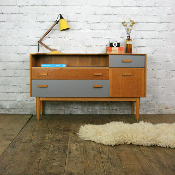 Vintage Oak Painted Cabinet