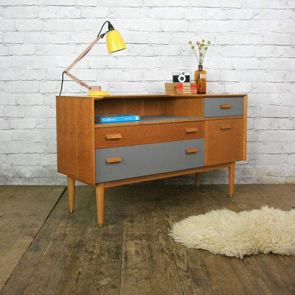 Vintage Oak Painted Cabinet