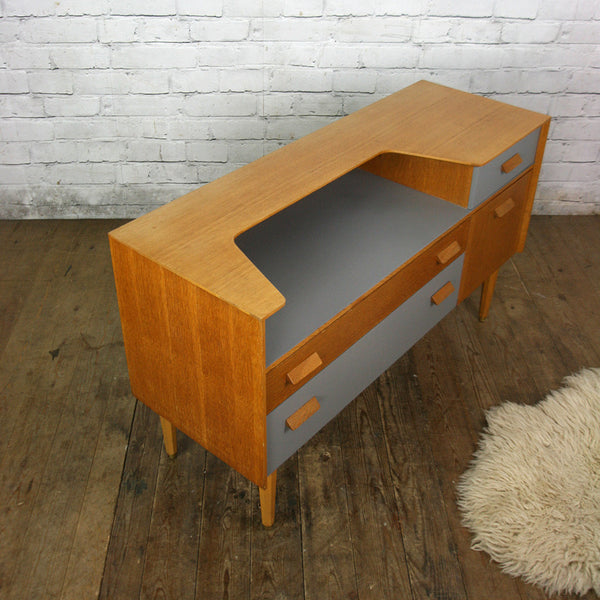 Vintage Oak Painted Cabinet