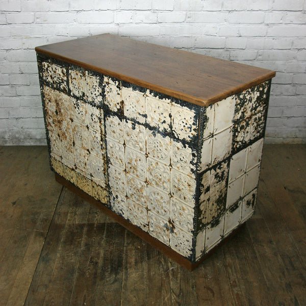 Hand Crafted Vintage Oak Haberdashery / Retail / Shop Counter / Kitchen Island