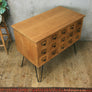 Vintage Light Oak Index Drawers/Cabinet/Drinks Bar