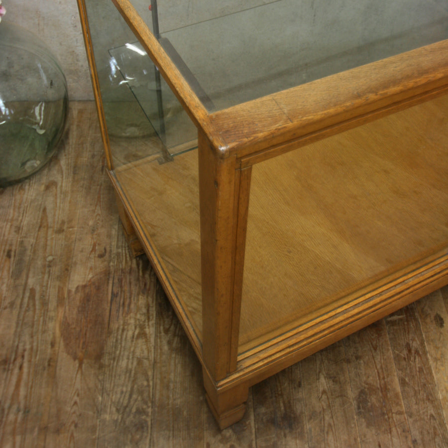 Vintage Oak Glazed Haberdashery Counter / Retail Display