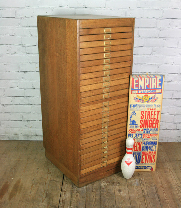 Vintage Oak Printers/Artist Factory Drawers