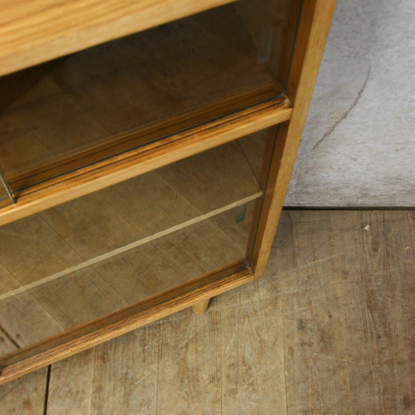 vintage_oak_remploy_glazed_display_cabinet_bookcase