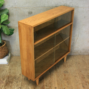 vintage_oak_remploy_glazed_display_cabinet_bookcase