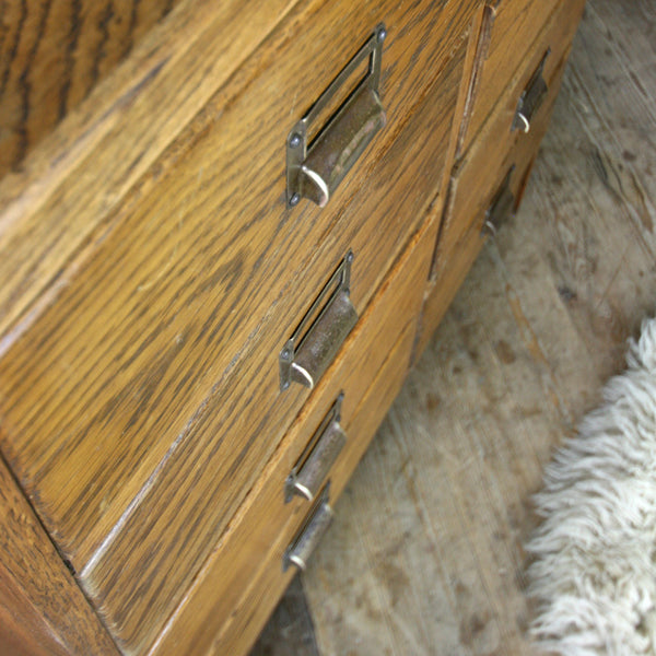 Vintage Oak School Chest of Drawers