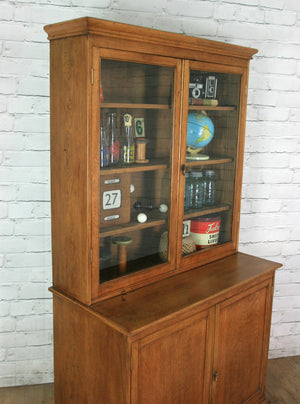 Victorian Oak School Display Cabinet