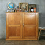 Vintage Oak School Storage Cupboard