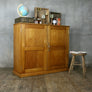 Vintage Oak School Storage Cupboard
