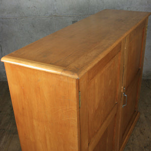 Vintage Oak School Storage Cupboard