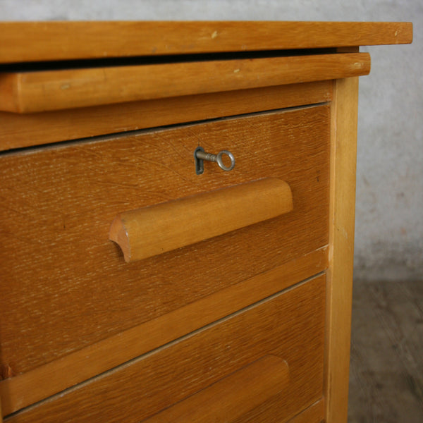 Mid Century Oak School Desk