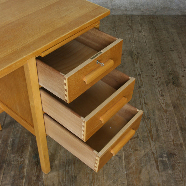 Mid Century Oak School Desk