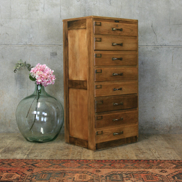 Vintage Rustic Oak Chest of Drawers