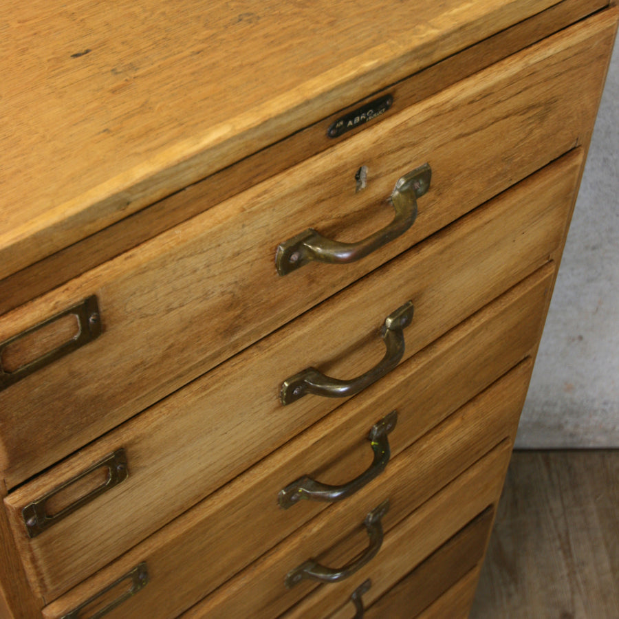 Vintage Rustic Oak Chest of Drawers