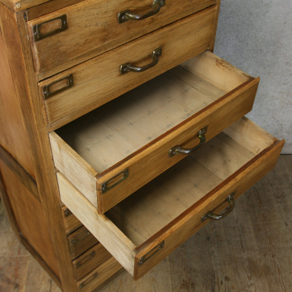 Vintage Rustic Oak Chest of Drawers
