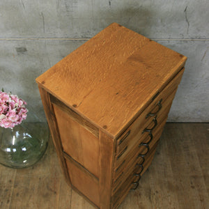 Vintage Rustic Oak Chest of Drawers