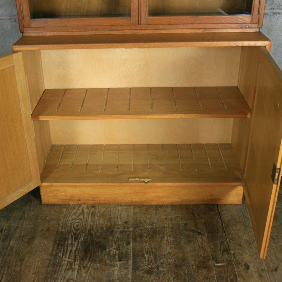 Mid Century Oak School Laboratory Cabinet
