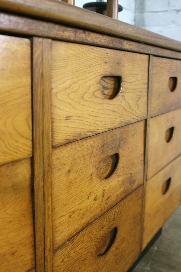 Vintage Oak School Laboratory Bank of Drawers – Retail Display